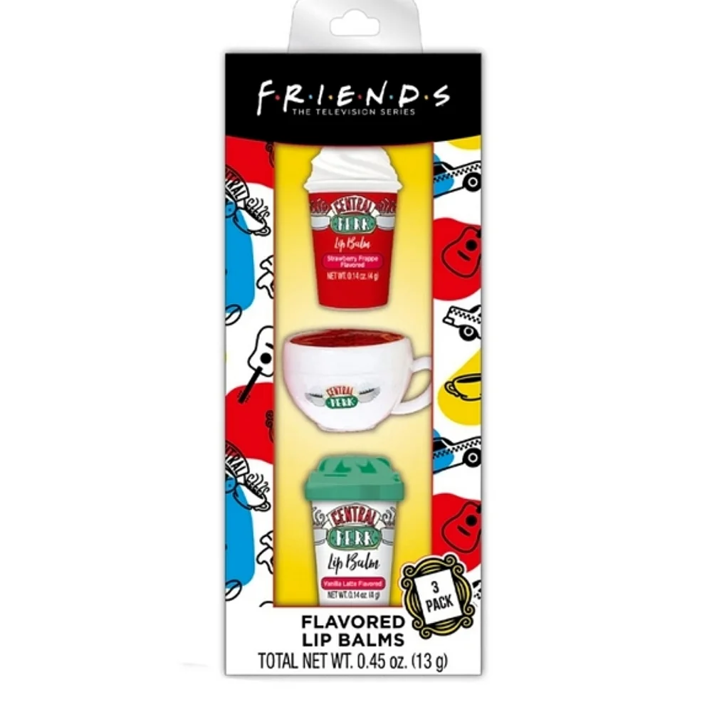 NEW Friends Central Perk 3-Pack Flavored Lip Balm Set